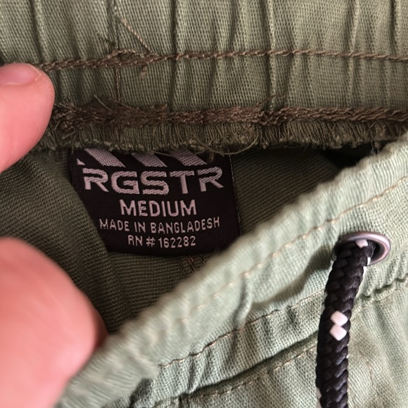 NWT RGSTR Olive Green Elastic Drawstring Waist Jogger Pants Khaki Joggers M - Picture 12 of 16